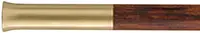 Ramrod for C.V.A. Kentucky Pistol, 
5/16" stained hickory, 9-3/8" long. 
Brass tips are  threaded 8-32 at flared front, and 10-32 at rear.  
Made in the U.S.A.